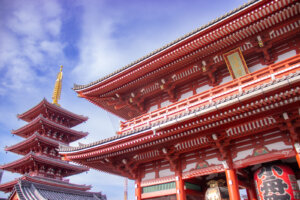 浅草寺の楼門と五重の塔